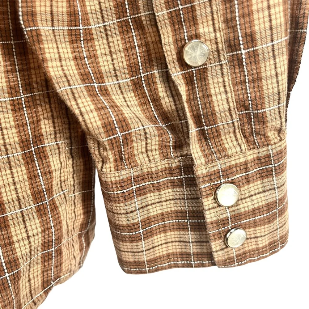 West Coast Choppers Men’s  XL‎ Jesse James Work Wear Plaid Snap Button Shirt